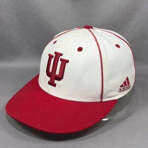 Adidas Indiana Hoosiers NCAA Fitted 7 Hat Ivory Pinstripe Football College Mens